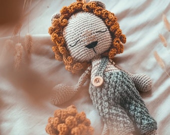 Patrón de crochet LÖWE LÖNNE como descarga digital, PDF, amigurumi para bebés y niños pequeños, no es un animal de crochet terminado, alemán e inglés