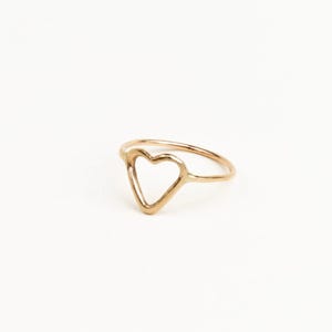 Dainty 14K Gold Fill Heart Ring: Minimalist Love Band