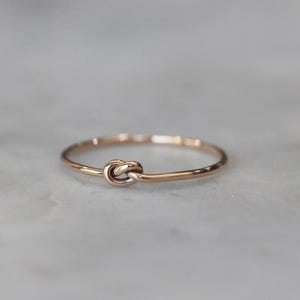 Dainty Gold Knot Ring: Minimalist Promise Ring, Friendship Jewelry