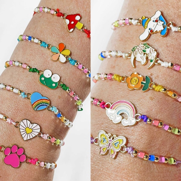 Children's Gifts • Girls Adjustable Bracelet • Friendship Bracelet • Kids Bracelet • Charm Bracelet • Goody Bag Items • Spring Jewelry
