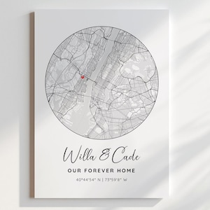 Custom City Map Canvas Print: Personalized Travel Art