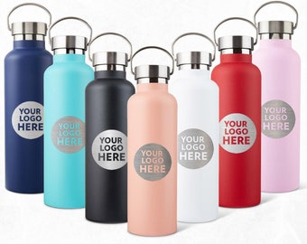 Custom Logo Tumbler: Laser Engraved Stainless Steel Water Bottle (25oz)