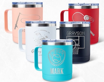 Personalized 10oz Tumbler: Laser Engraved Stainless Steel Water Bottle