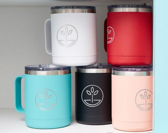 Custom Logo Tumbler: Laser Engraved Stainless Steel, Corporate Gift (10oz)