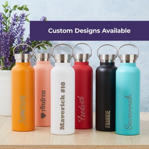 GAM Personalized Tumbler Laser Engraved Water Bottle 25oz/750ml Custom Tumbler Stainless Steel, Personalized Gift, Custom Water Bottle