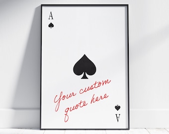 Personalized Quote Poster with Frame: Custom Print