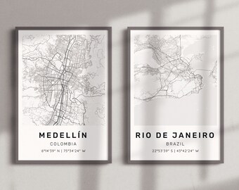 Custom City Map Print: Personalized Travel Wall Art