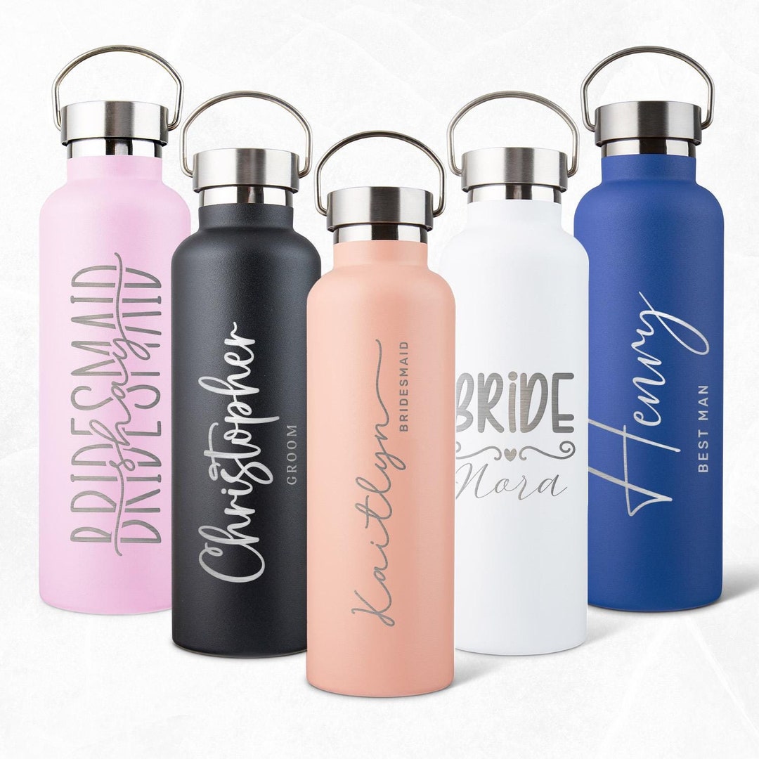 GAM Personalized Wedding Tumbler Laser Engraved Water Bottle 25oz/750ml ...