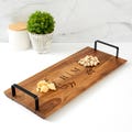 Personalized Acacia Wood Serving Tray, Engraved Platter, Housewarming Gift