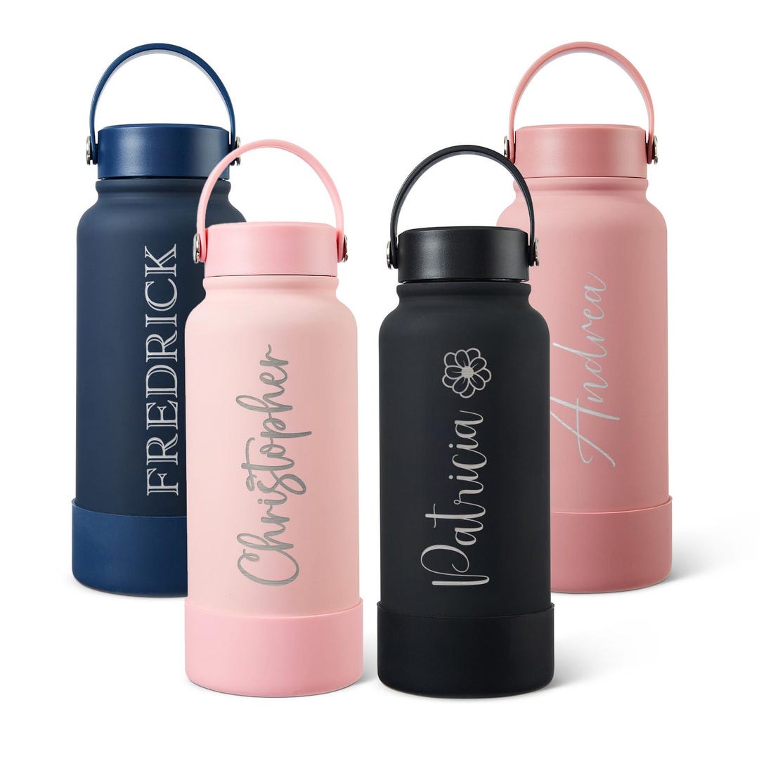 Laser Engraved Personalized Tumbler, 33oz Stainless Steel Water Bottle ...