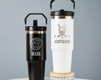 Laser Engraved Personalized Tumbler: 30oz Stainless Steel, Custom Design