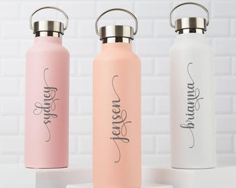 Personalized 25oz Stainless Steel Tumbler, Engraved Bridesmaid Gift