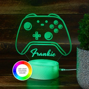 Personalized Acrylic Night Light: Gamer Nursery Decor