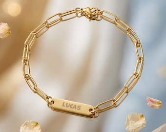 Personalized Name Bracelet, Engraved Bracelet, Dainty Name Bracelet, Custom Initial Bracelet, Handwriting Bracelet, Gift for Her