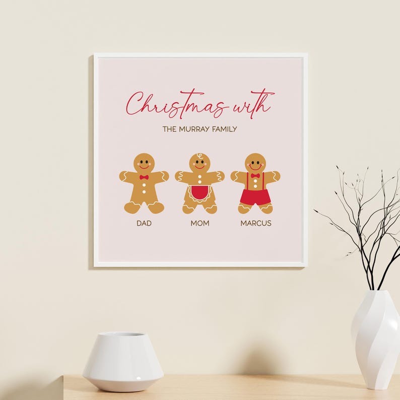 Custom Christmas Print With Frame, Christmas Tree, Christmas Decoration