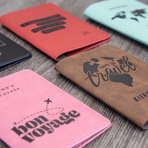 Porte-passeport en cuir personnalisé GAM, couverture de passeport en rouge, marron, noir, passeport en cuir fait main, cadeau de voyage