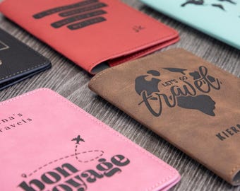 Personalized Leather Passport Holder: Handmade Travel Gift