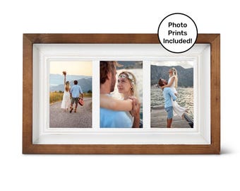 Custom Photo Printing with Frame, 4x6 (3) Picture Frame, Custom Framed Art Personalized Photo Print, Ready to Gift,