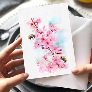 Art de cartes de voeux d'automne, carte de peinture de feuilles d'automne, belle carte de note d'art, carte de voeux d'aquarelle de note d'automne