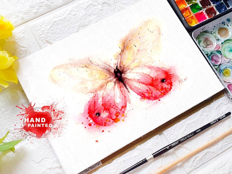 Greeting Card Fine Art Butterfly Note Card, Watercolor Painting ...