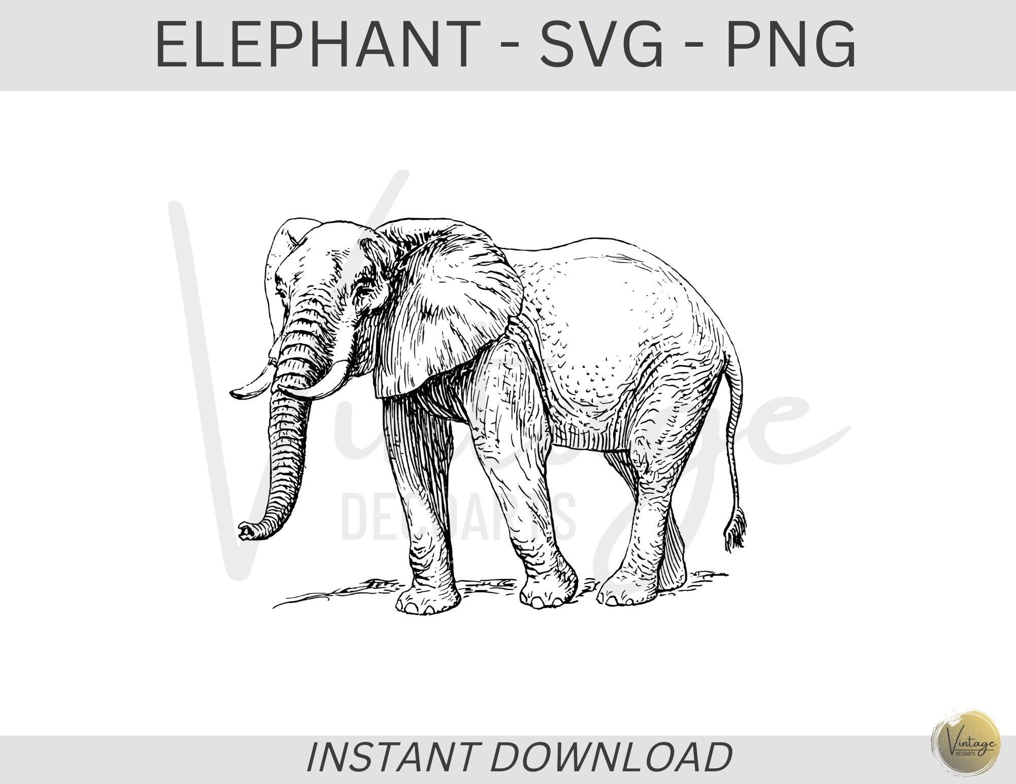 Elephant Clipart Elephant PNG Elephant Sublimation Elephant Etsy