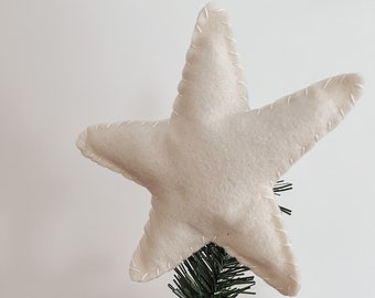 Star Christmas Tree Topper | felt star topper | small tree topper | Christmas tree decor | felt star