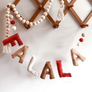 Falala Garland/ Christmas garland/ holiday decor /home decor / neutral Christmas/ felt garland