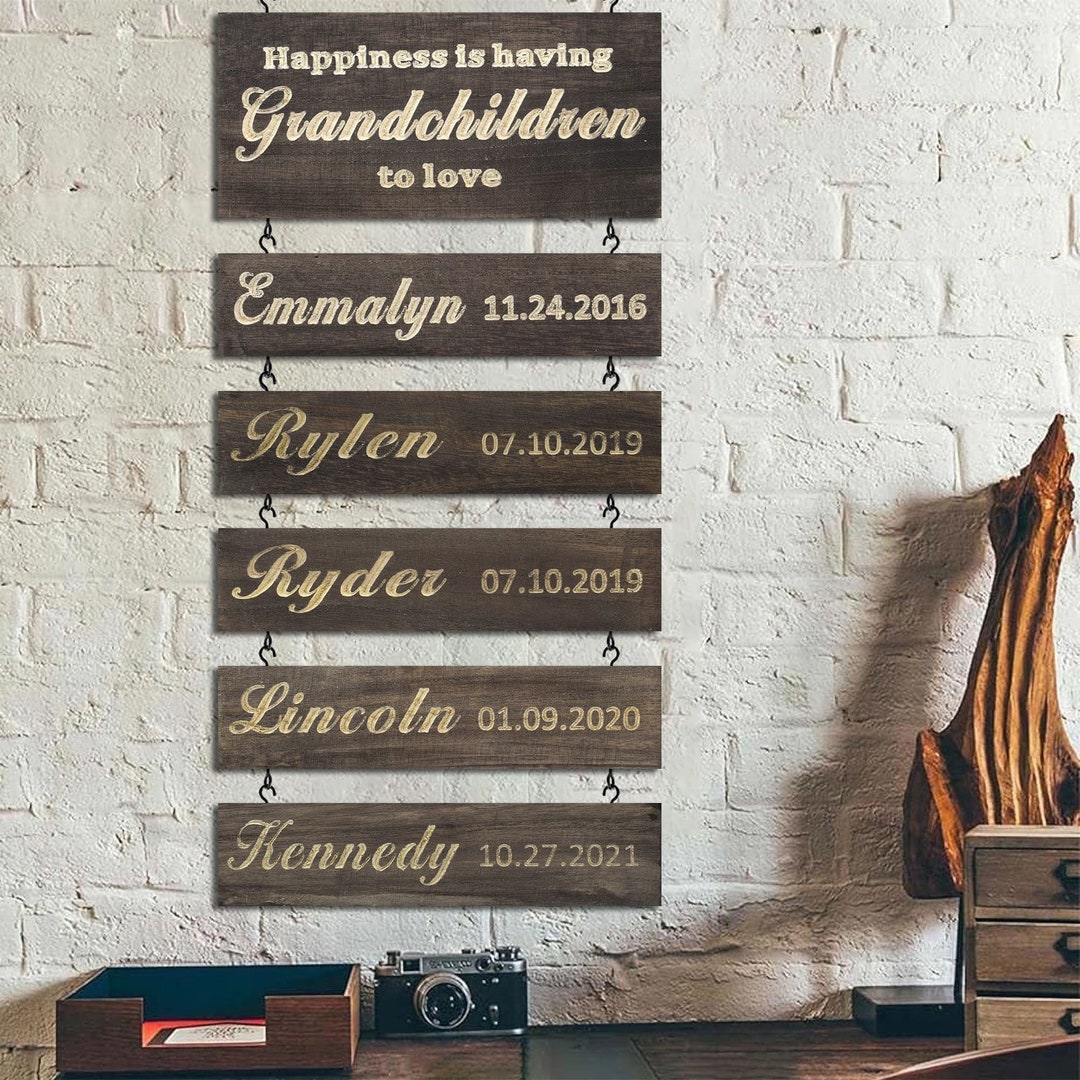 Personalized Wooden Sign, Custom Wooden Name Signs, Engraved Family ...