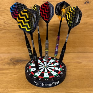 Dart Stand | Dart Holder | Personalized with Name | 23 Darts | Dartboard | Electronic & Steel Darts | Dart Stand | Darts