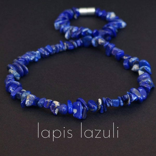 Lapis Lazuli sliver necklace with magnetic clasp | Lapis Lazuli Necklace Lapis Lazuli Necklace Lapis Lazuli Choker Lapis Lazuli Necklace blue