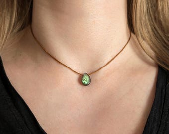 Fine Labradorite Necklace | Gemstone Necklace Labradorite Pendant Labradorite Choker Labradorite Jewelry Labradorite Necklace Necklace with Labradorite
