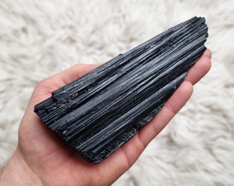 Raw Black Tourmaline Stone | Fair & Ethical | Large black tourmaline raw black tourmaline raw stone black tourmaline large Schörl