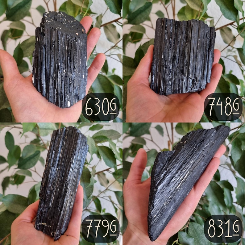 Raw Black Tourmaline Stone | Fair & Ethical | Large Black Tourmaline Raw, Black Tourmaline Rough Stone, Black Tourmaline Large, Schorl image 9