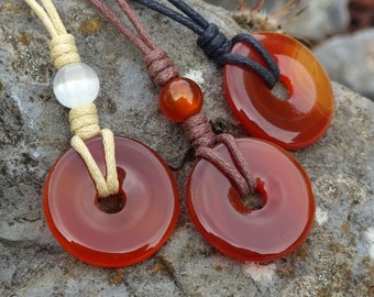 Carnelian necklace men & women | Carnelian pendant men | red gemstone chain carnelian necklace carnelian jewelry