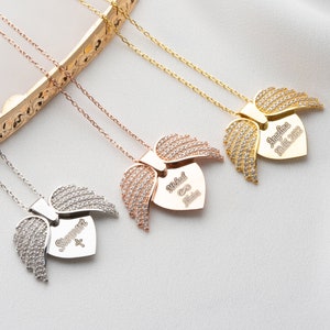 Winged initial necklace deals