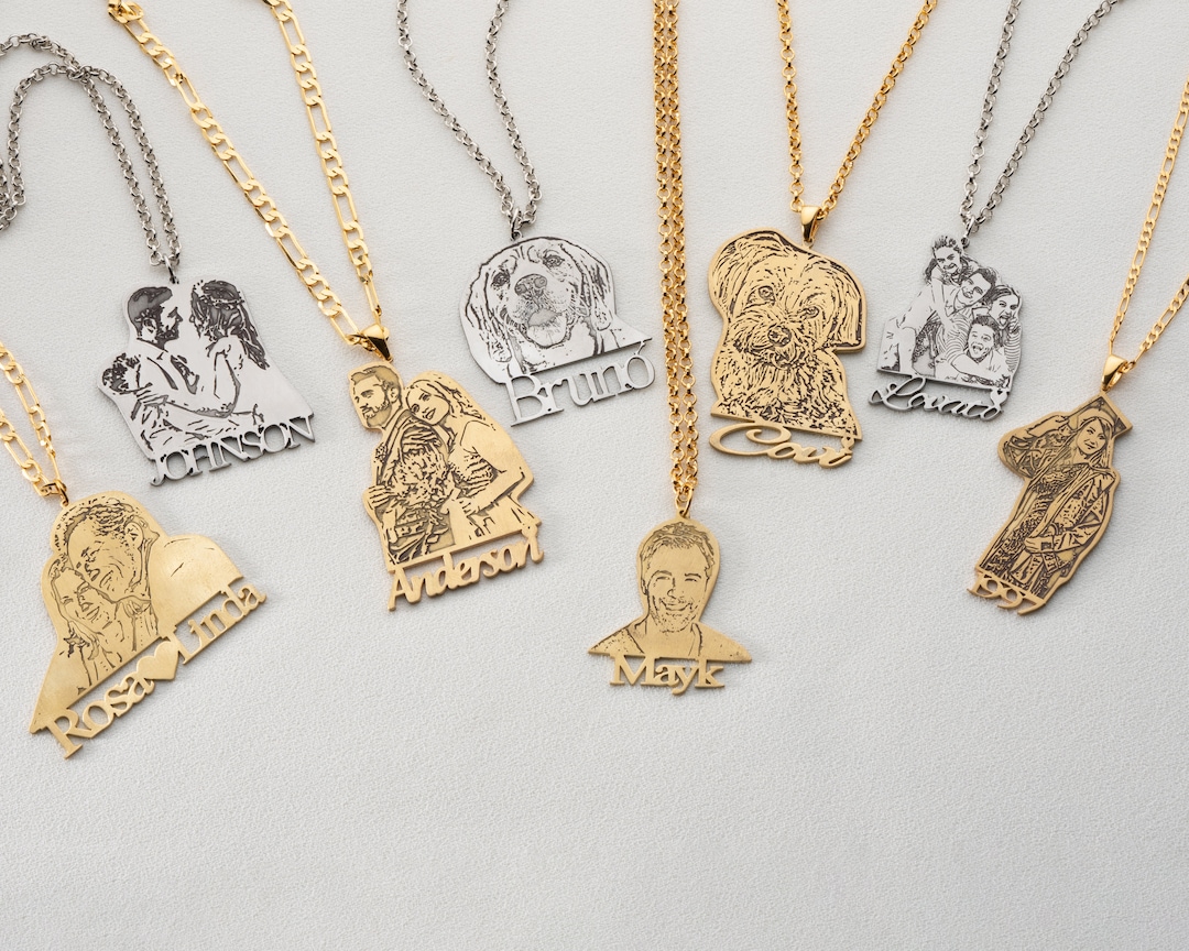Personalized Photo Necklace, Memorial Necklace With Picture, Custom