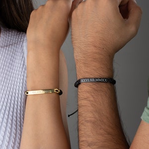 Personalized Adjustable Couple Bracelets, Frienship Bracelets For Lovers, Matching Bracelets For Partners, Proposal Bracelets, Gift For Men