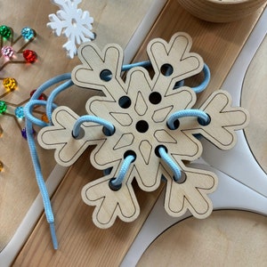 Carte à lacer – flocon de neige