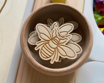 Wooden Bees (set of 6)