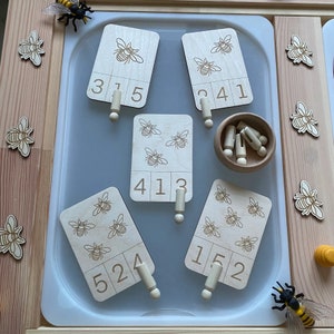 Cartes à pince – abeille (lot de 5)
