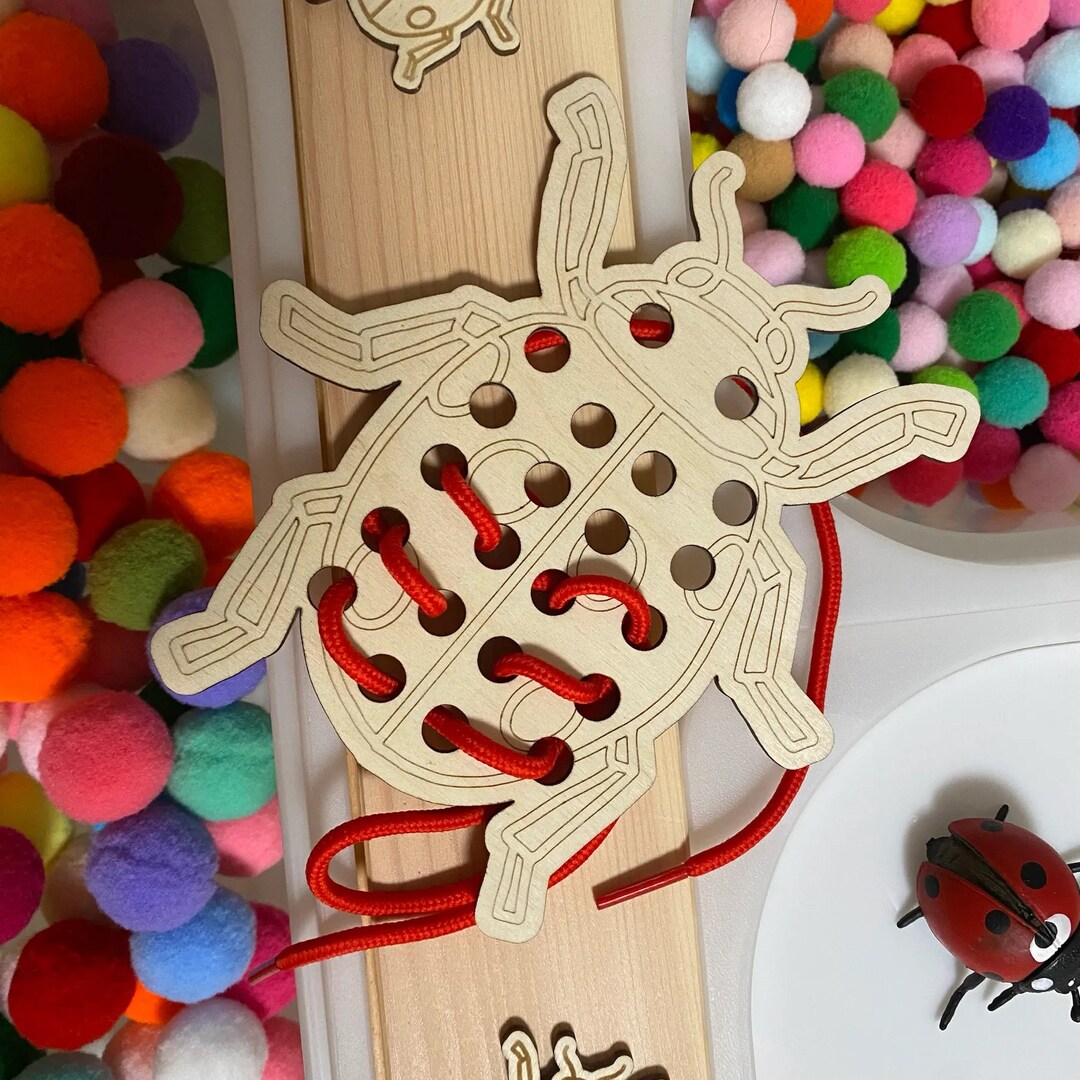 Ladybug Threading Card Lacing Card Ladybug - Etsy