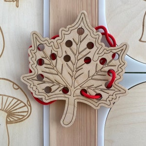 Carte à lacer - feuille de platane