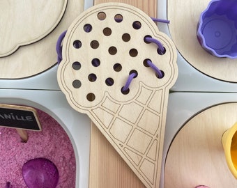 Lacing card – Ice cream cone