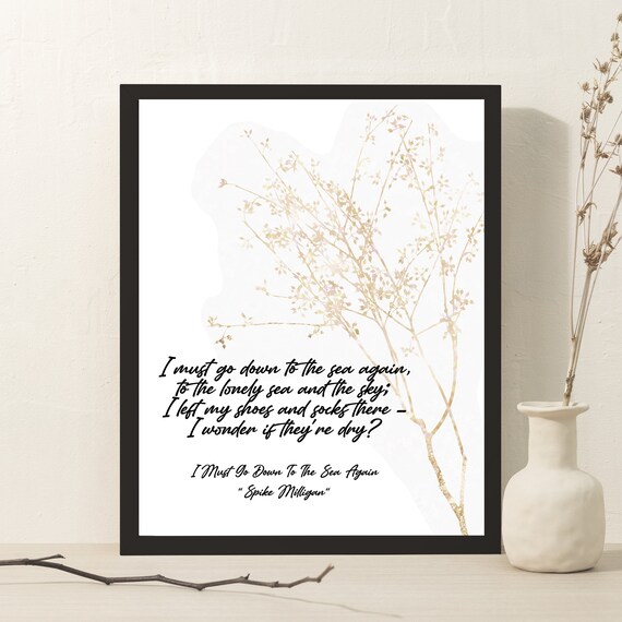 Poem Printable Spike Milligan Poem Quotes Print Poetry Etsy