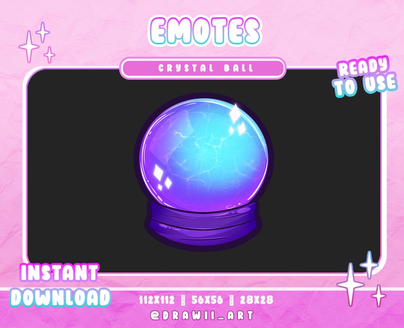 Crystal Ball Emote Twitch Halloween Emotes Discord Etsy UK