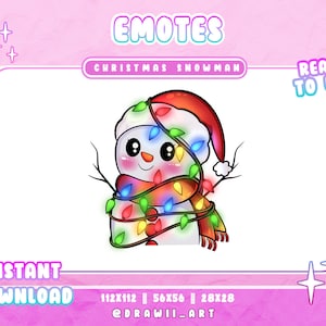 Snowmen | Christmas items | Christmas lights | Emote | Twitch, Discord |
