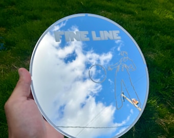 Fine Line Vinyl CD Wall Mirror | Unique Fan Merch Gift Idea, Tour Memorabilia, Concert Music Album Cover Decor, College Dorm Accent
