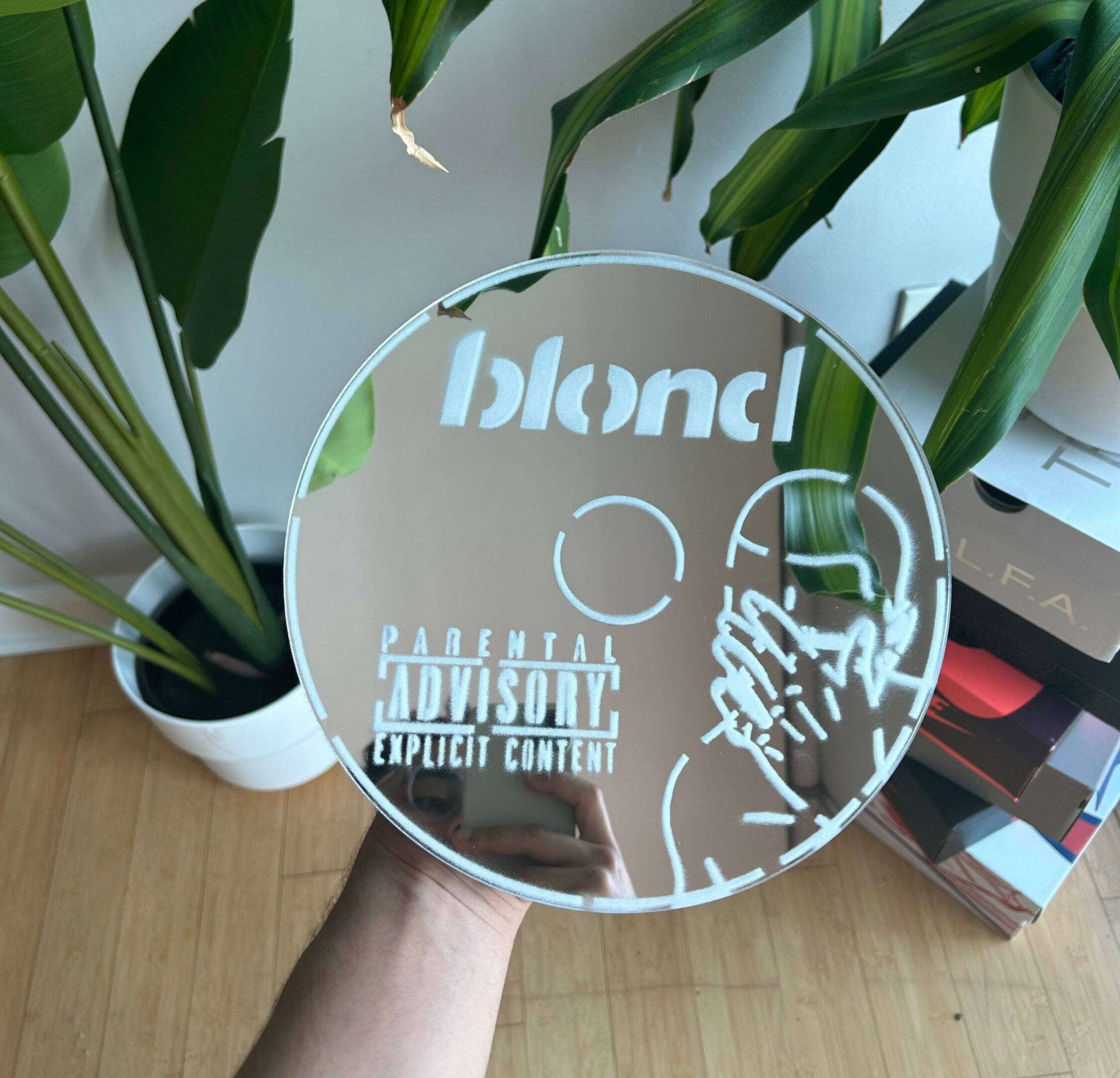 Frank Blonde Vinyl CD Wall Mirror | Unique Fan Merch Gift Idea