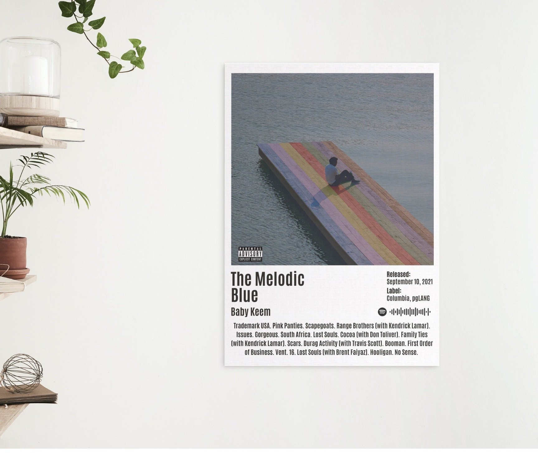 Baby Keem the Melodic Blue Album Minimal Print Poster Etsy