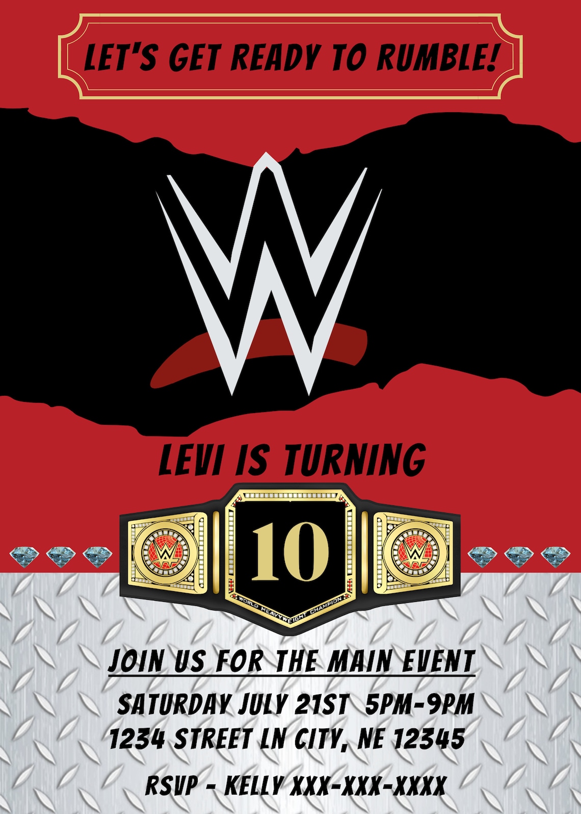 wrestling-birthday-invitation-wwe-template-5x7-etsy